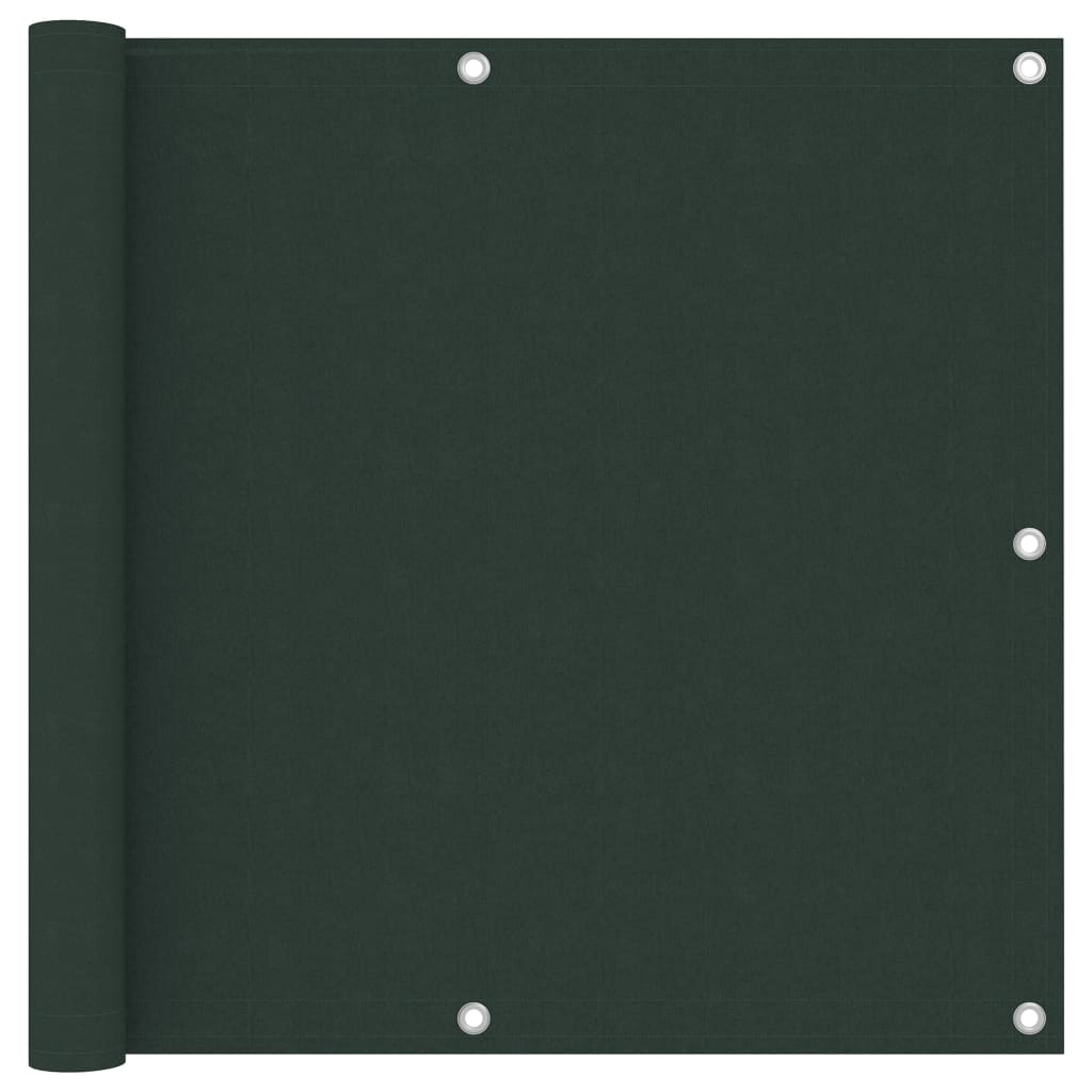 vidaXL Toldo para balcón tela oxford verde oscuro 90x500 cm