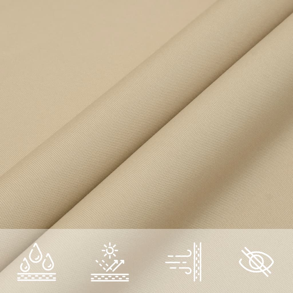 vidaXL Toldo de vela cuadrado tela Oxford beige 2,5x2,5 m