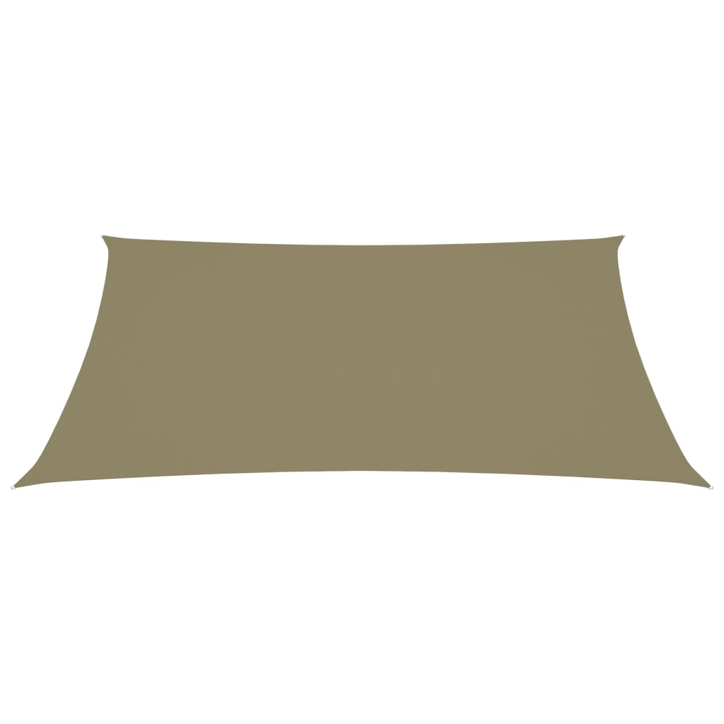 vidaXL Toldo de vela rectangular tela Oxford beige 2,5x3,5 m