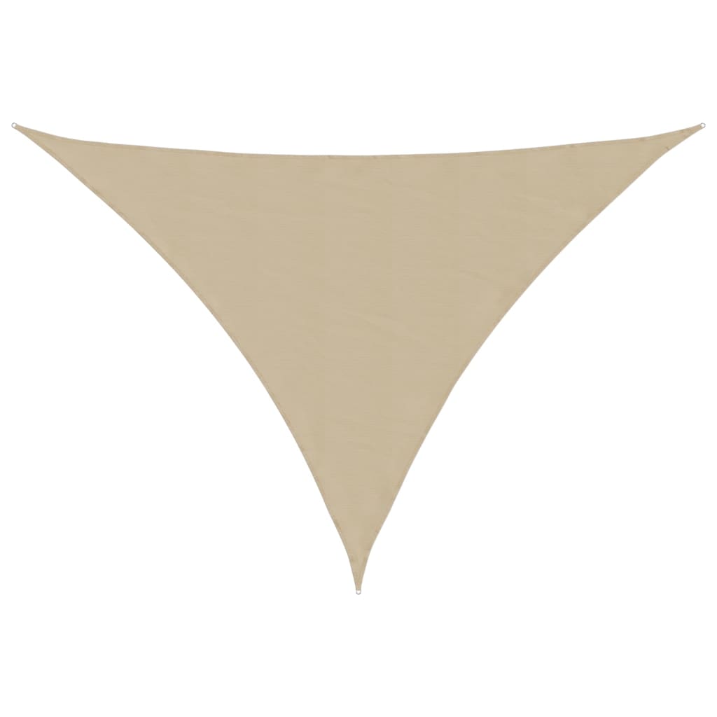 vidaXL Toldo de vela triangular tela Oxford beige 3x4x4 m