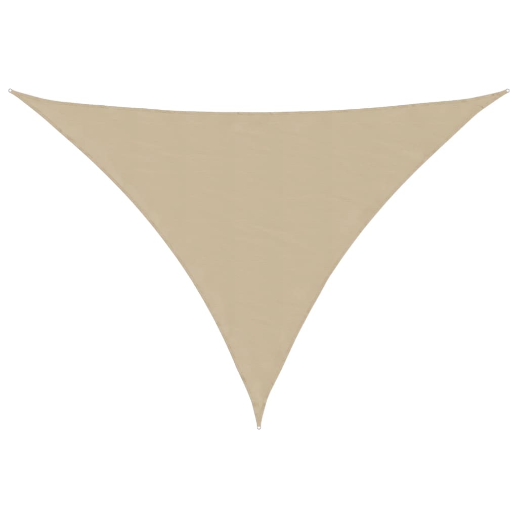 vidaXL Toldo de vela triangular tela Oxford beige 3,5x3,5x4,9 m