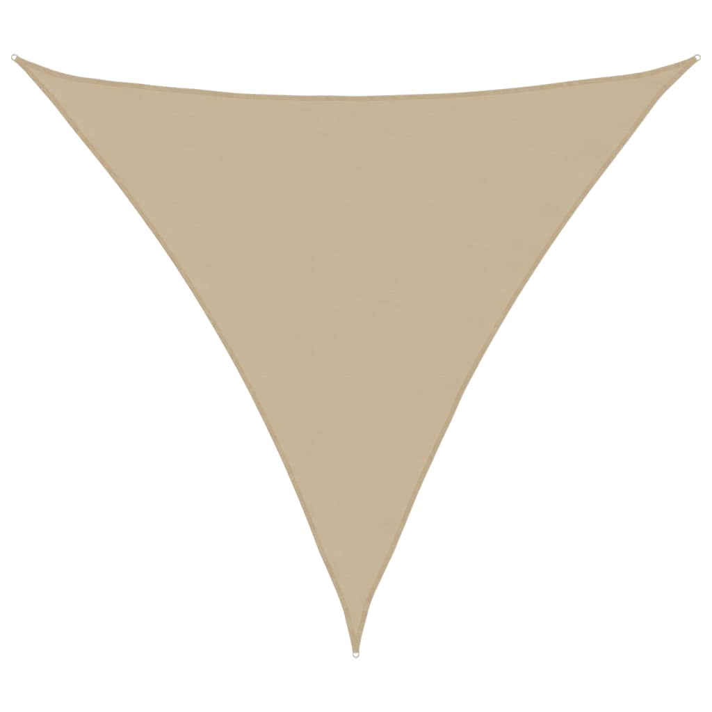 vidaXL Toldo de vela triangular tela Oxford beige 4x4x4 m