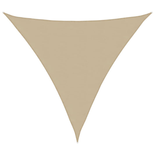 vidaXL Toldo de vela triangular tela Oxford beige 4x4x4 m