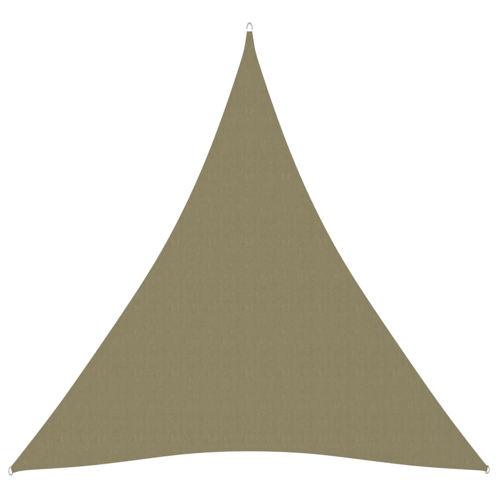 vidaXL Toldo de vela triangular tela Oxford beige 4x5x5 m