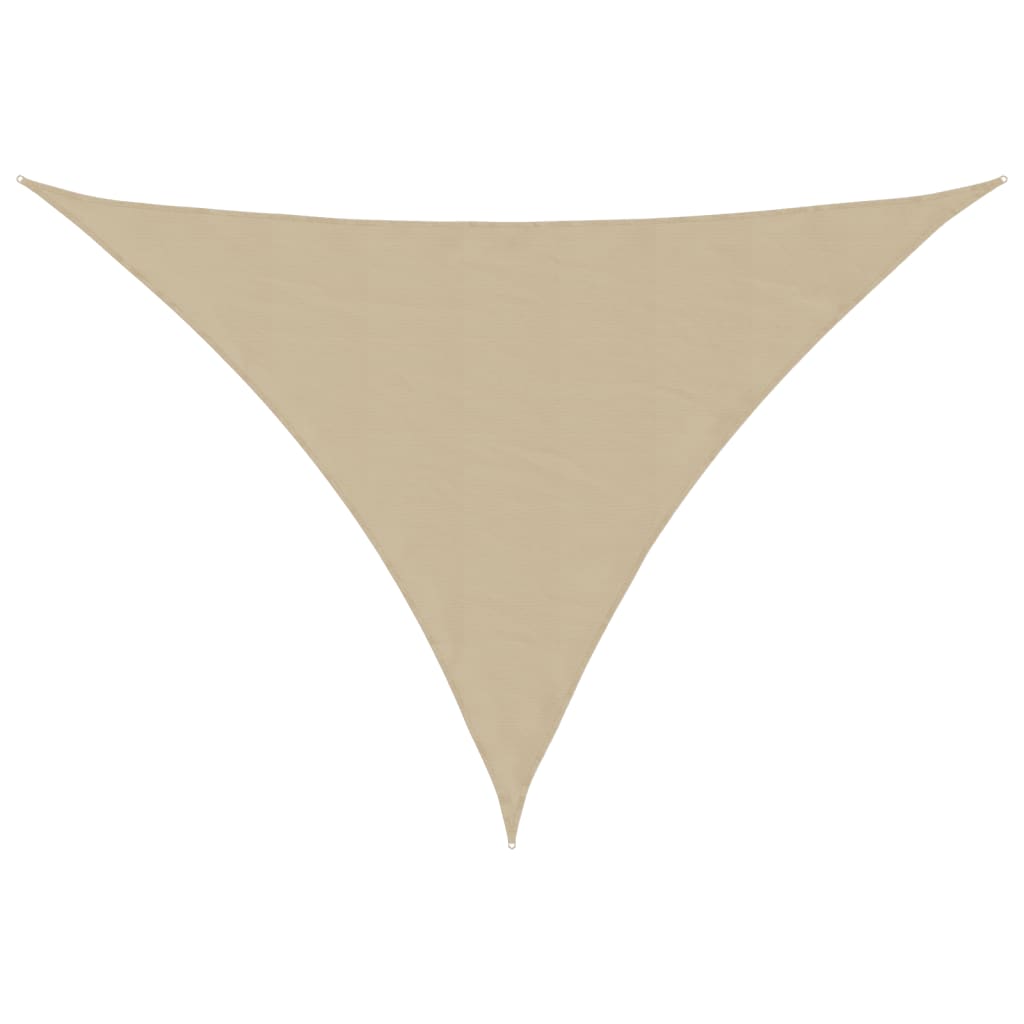 vidaXL Toldo de vela triangular tela Oxford beige 5x5x6 m