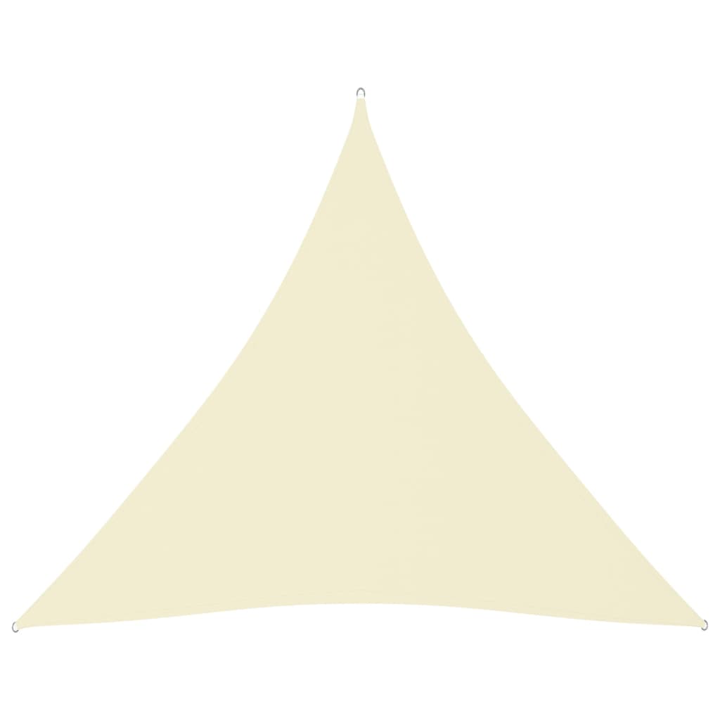 vidaXL Toldo de vela triangular tela Oxford color crema 4,5x4,5x4,5 m