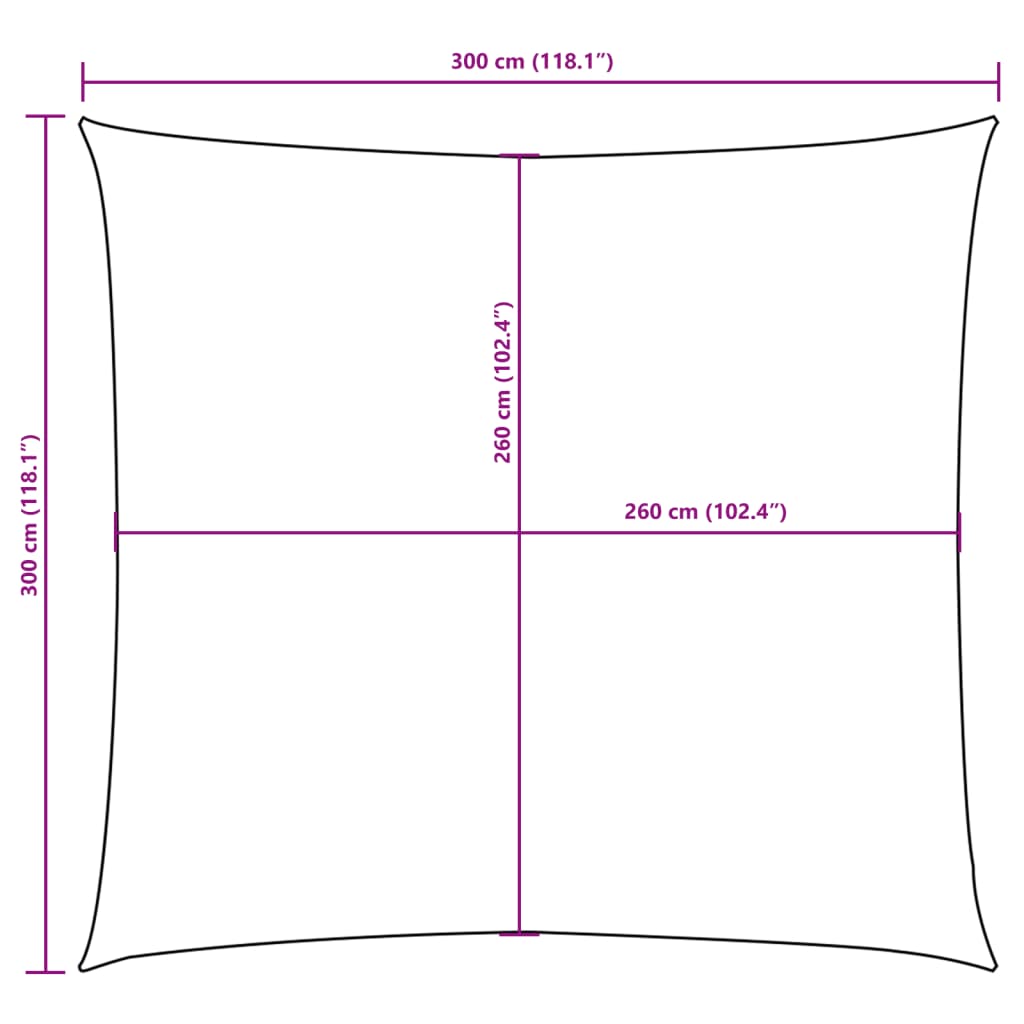 vidaXL Toldo de vela cuadrado tela Oxford terracota 3x3 m