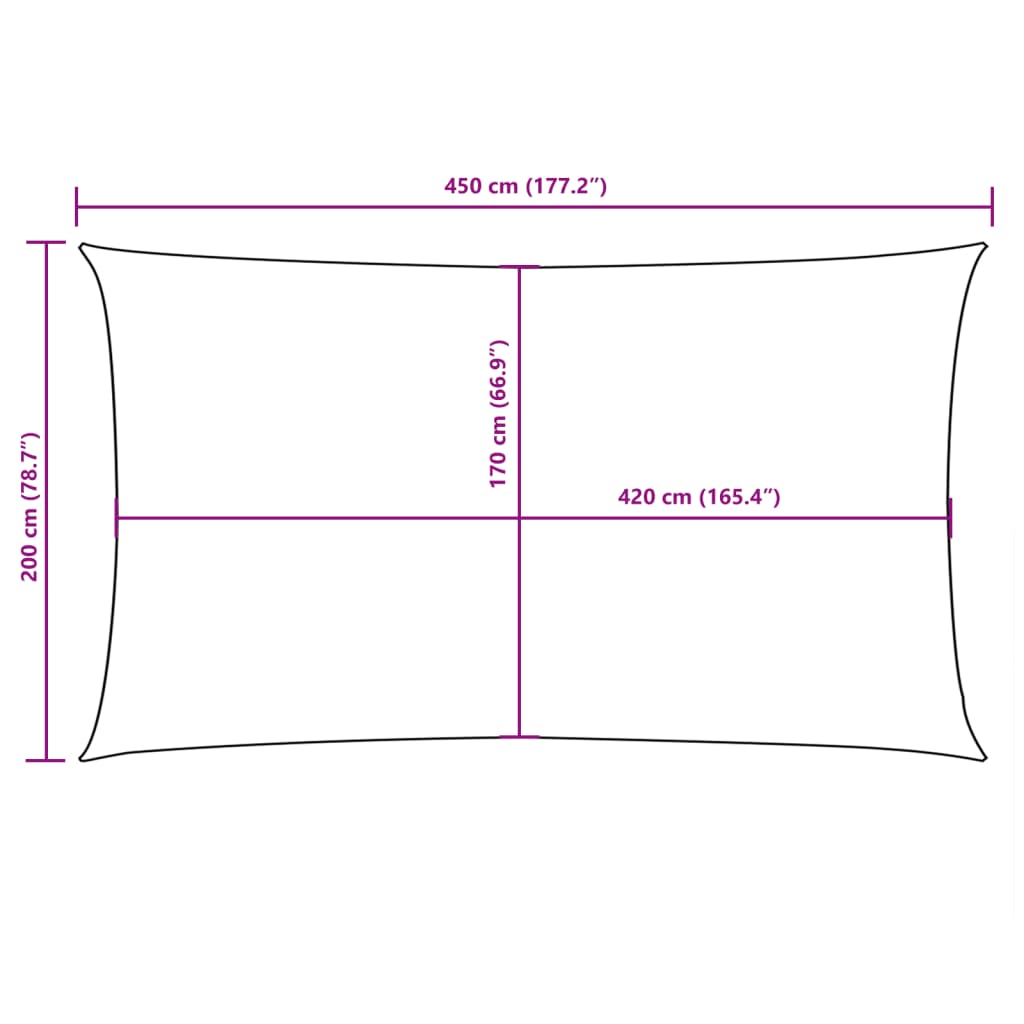 vidaXL Toldo de vela rectangular tela Oxford terracota 2x4,5 m