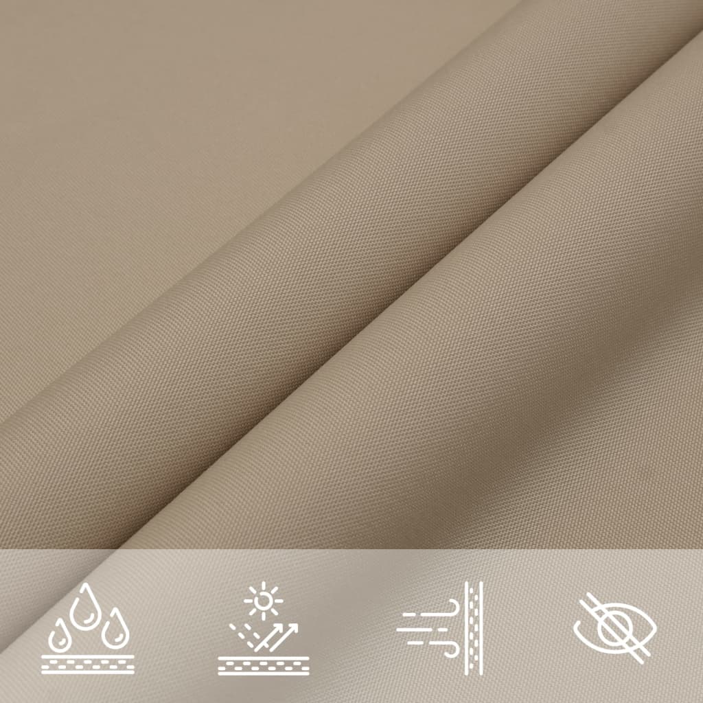 vidaXL Toldo de vela cuadrado tela Oxford gris taupe 3,6x3,6 m