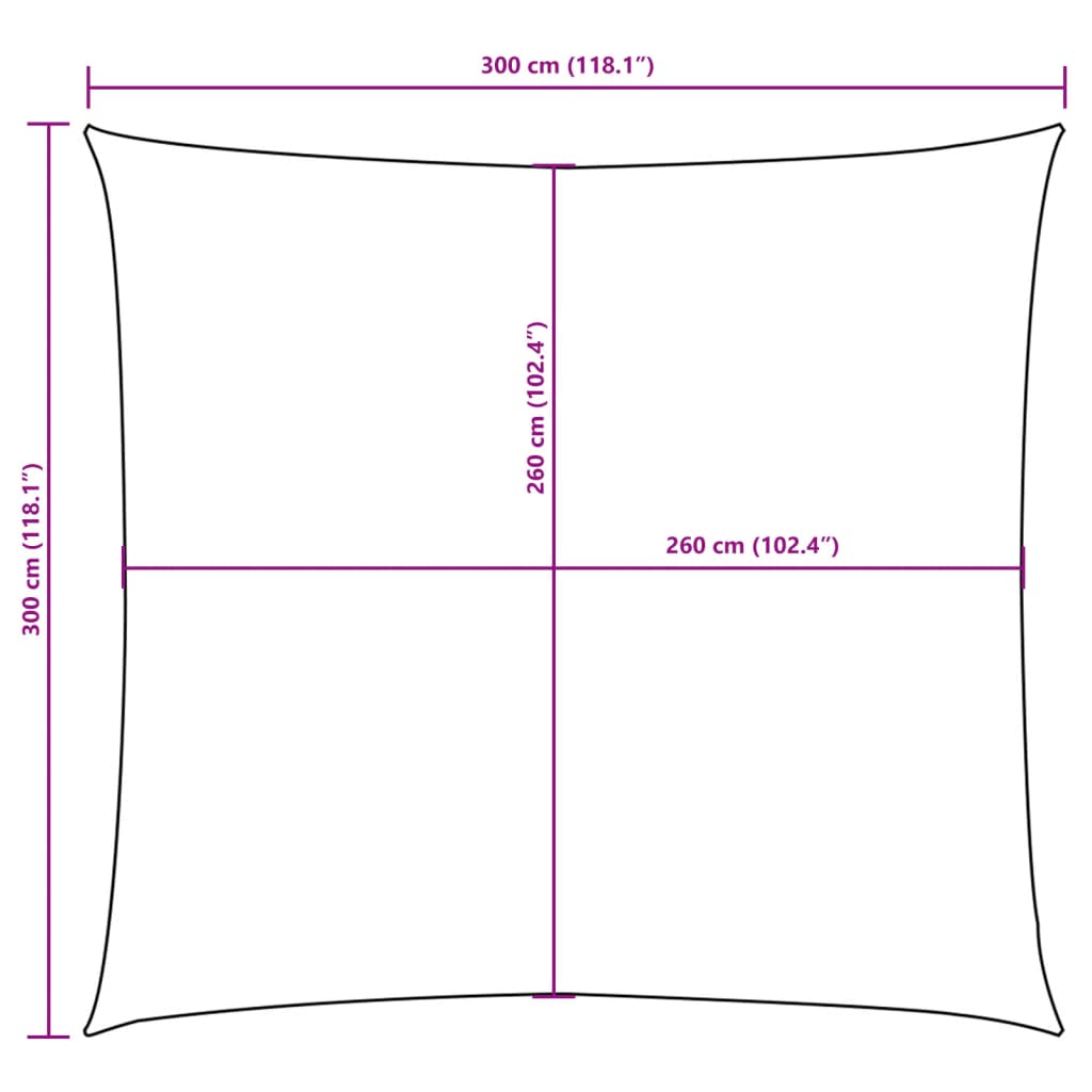 vidaXL Toldo de vela cuadrado tela Oxford verde oscuro 3x3 m