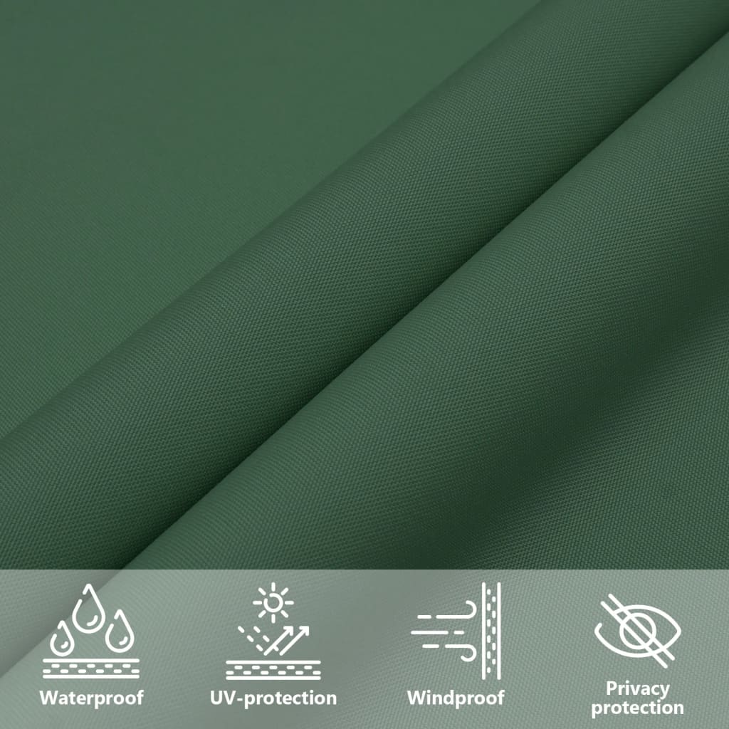 vidaXL Toldo de vela cuadrado tela Oxford verde oscuro 4x4 m