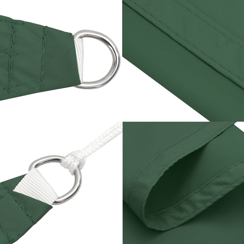 vidaXL Toldo de vela rectangular tela Oxford verde oscuro 3,5x5 m