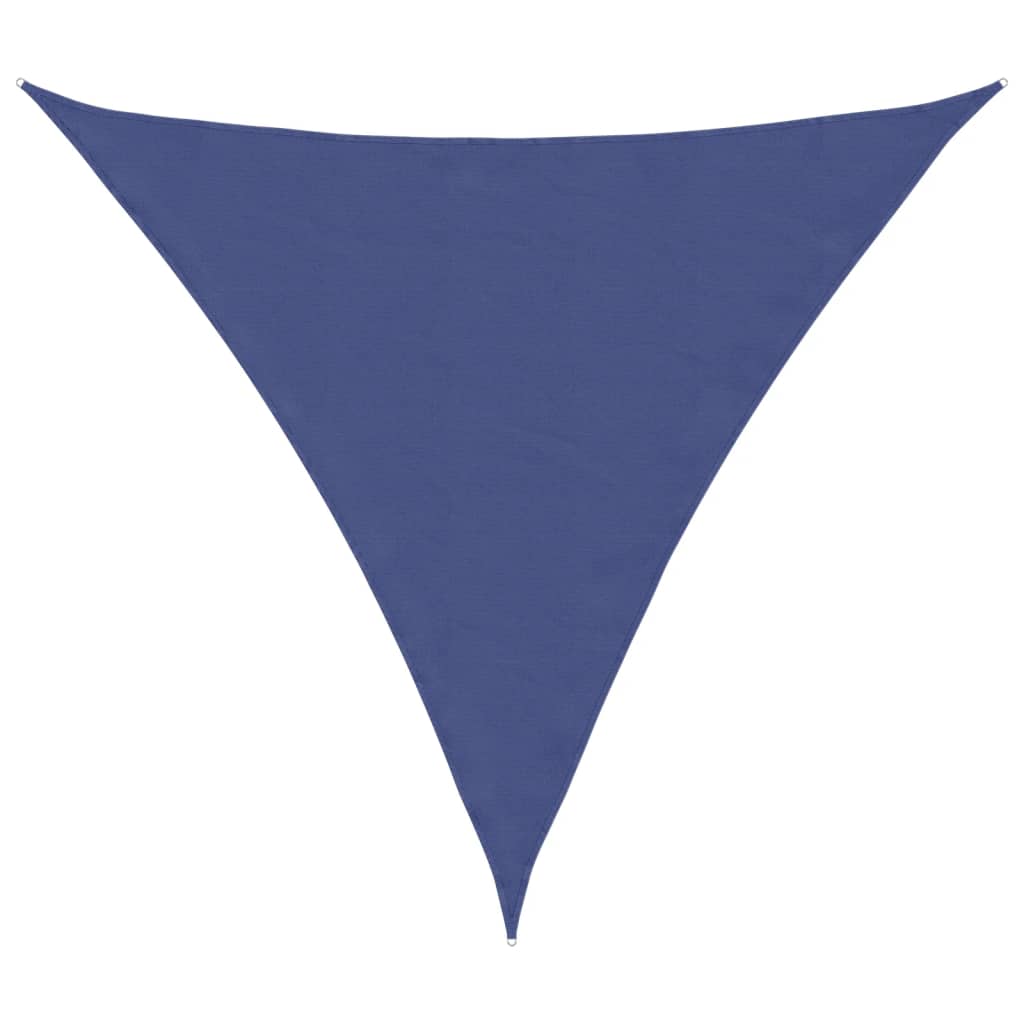 vidaXL Toldo de vela triangular tela Oxford azul 4x4x4 m