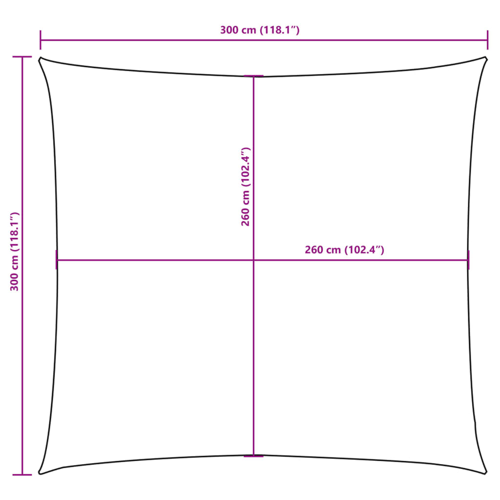 vidaXL Toldo de vela cuadrado tela Oxford marrón 3x3 m