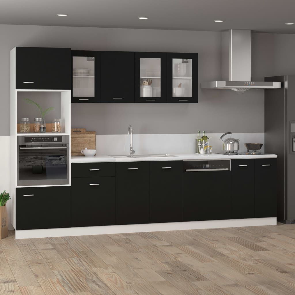 vidaXL Armario inferior de cocina ingeniería negro 60x46x81,5 cm