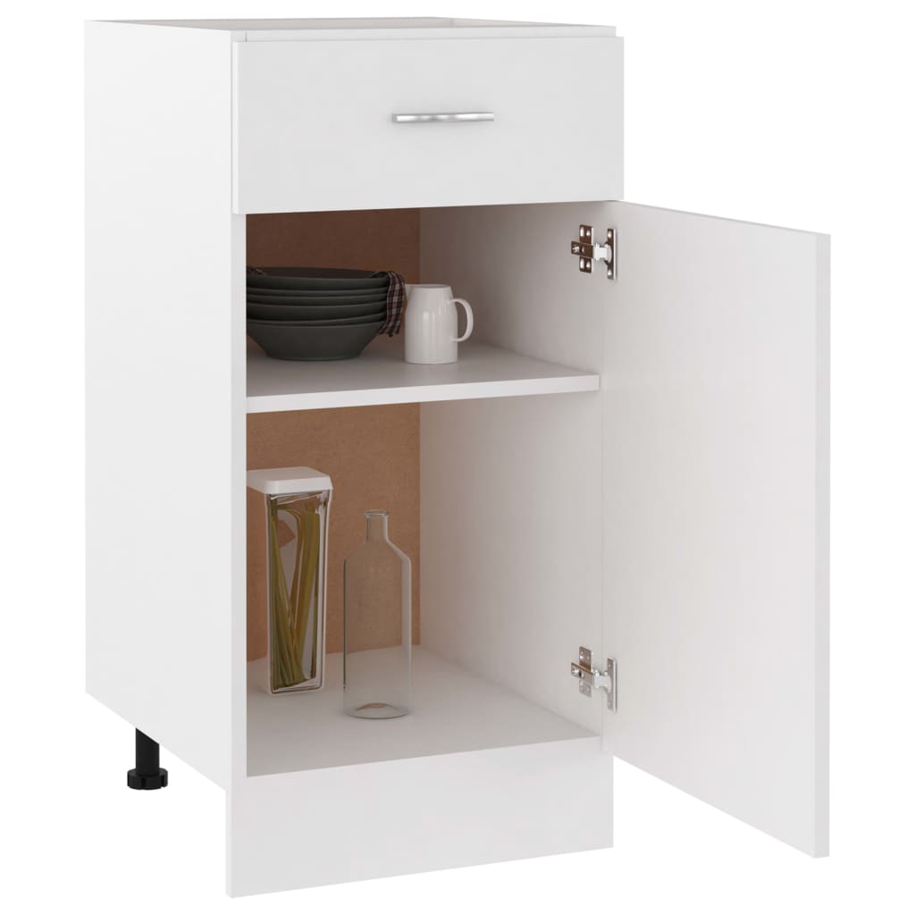 vidaXL Armario bajo cajón cocina madera ingeniería blanca 40x46x81,5cm