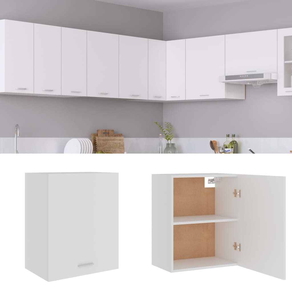 vidaXL Armario colgante cocina madera ingeniería blanco 50x31x60 cm