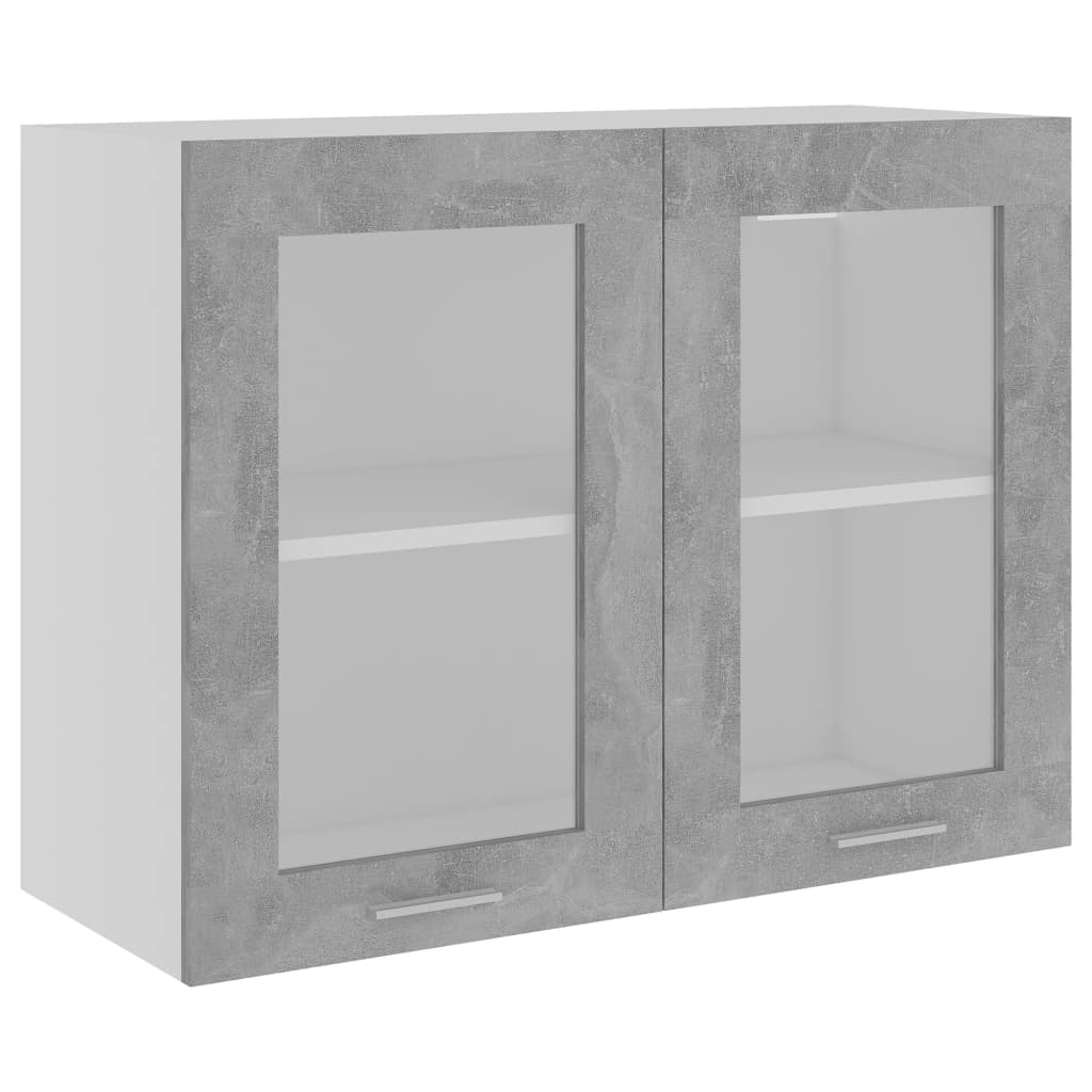 vidaXL Armario colgante cocina contrachapada gris hormigón 80x31x60 cm