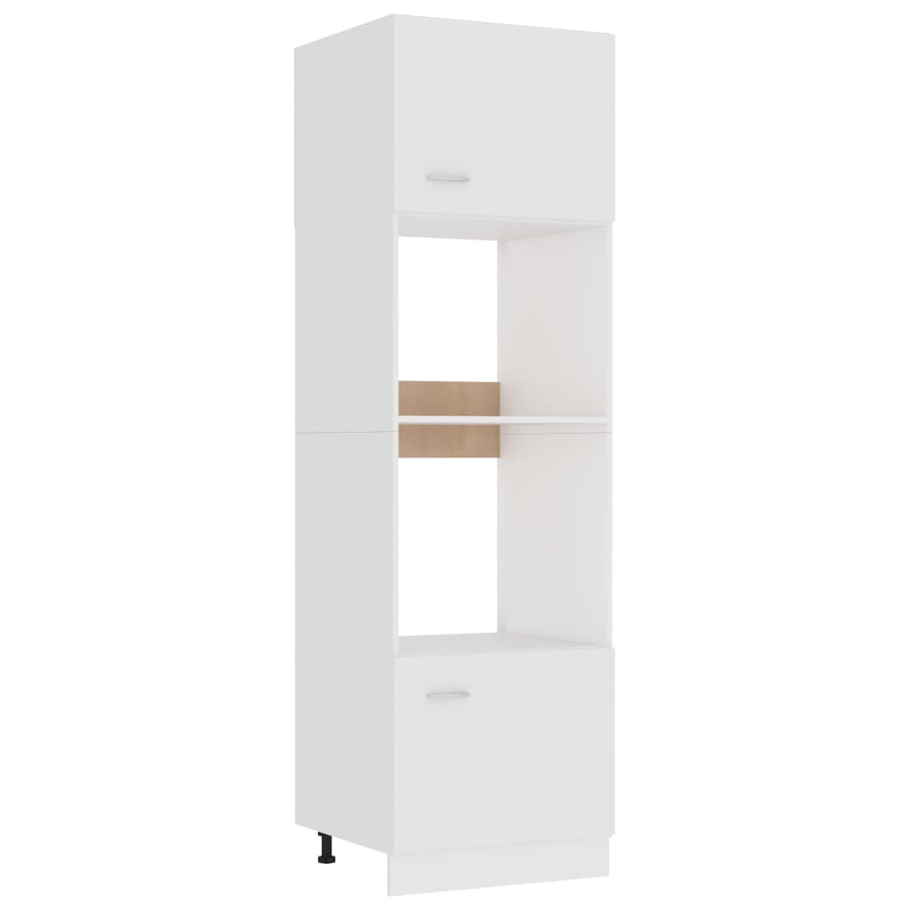 vidaXL Armario de microondas madera contrachapada blanco 60x57x207 cm