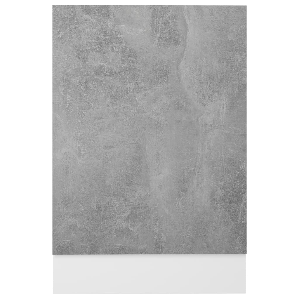 vidaXL Panel para lavavajillas contrachapada gris hormigón 45x3x67 cm