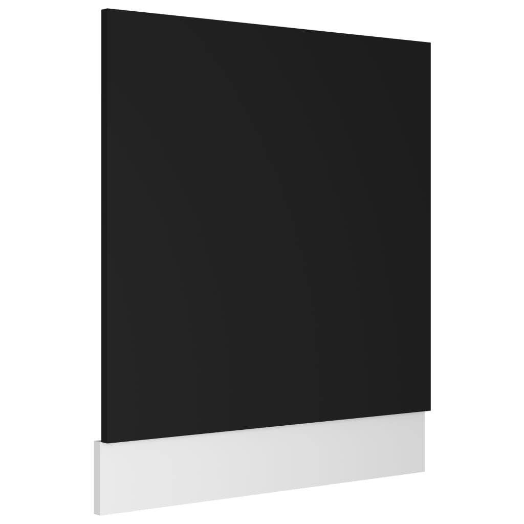 vidaXL Panel para lavavajillas madera contrachapada negro 59,5x3x67 cm