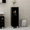 vidaXL Armario de baño madera contrachapada negro 30x30x95 cm