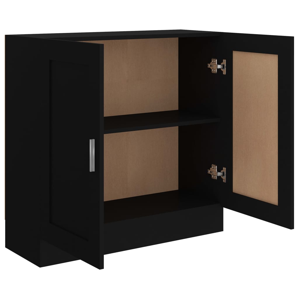 vidaXL Armario de libros madera contrachapada negro 82,5x30,5x80 cm