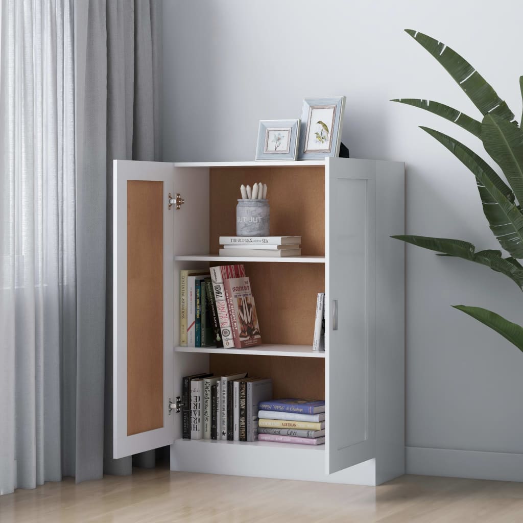 vidaXL Armario de libros madera contrachapada blanco 82,5x30,5x115 cm