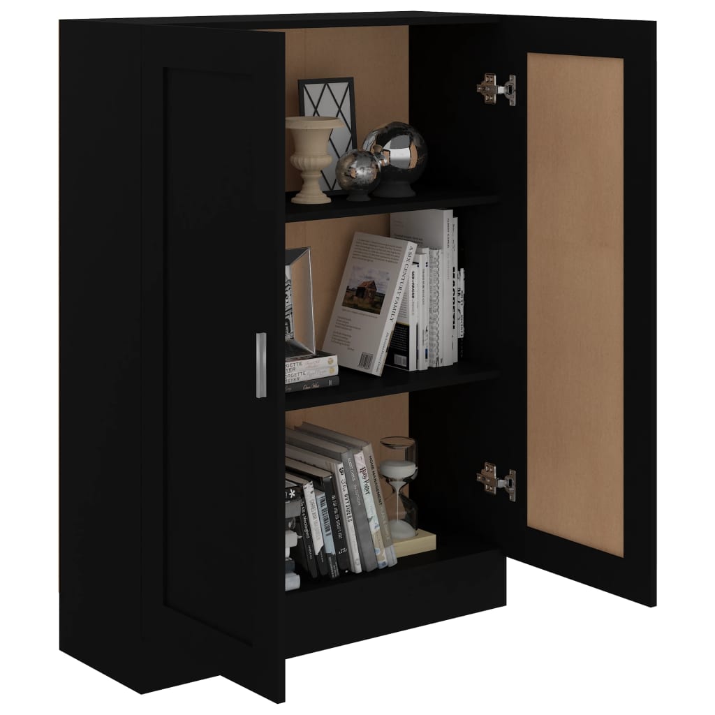 vidaXL Armario de libros madera contrachapada negro 82,5x30,5x115 cm