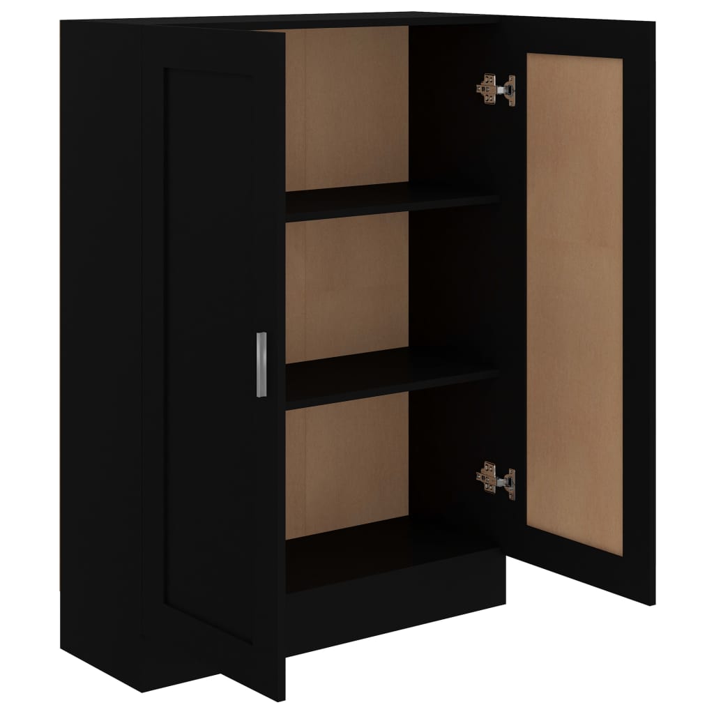 vidaXL Armario de libros madera contrachapada negro 82,5x30,5x115 cm