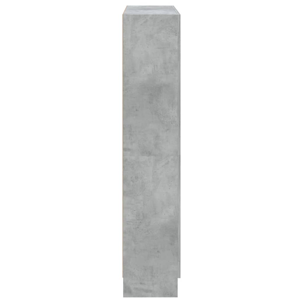 vidaXL Armario de libros contrachapada gris hormigón 82,5x30,5x150cm