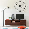 vidaXL Reloj 3D de pared con diseño moderno negro 100 cm XXL