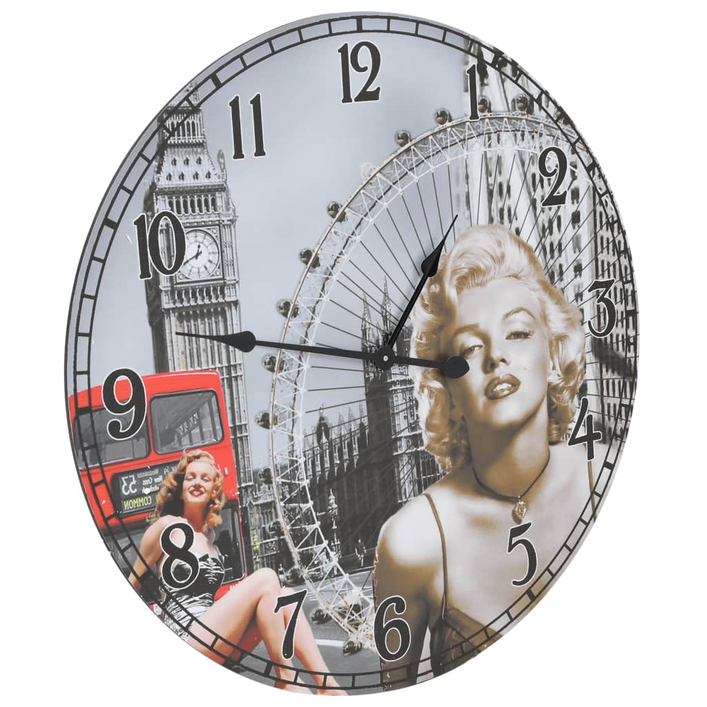 vidaXL Reloj de pared vintage Marilyn Monroe 60 cm