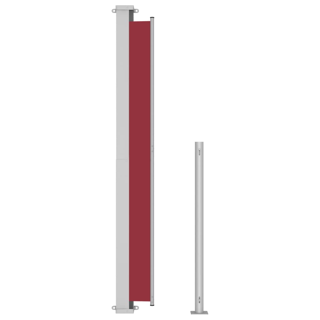 vidaXL Toldo lateral retráctil para patio rojo 200x300 cm