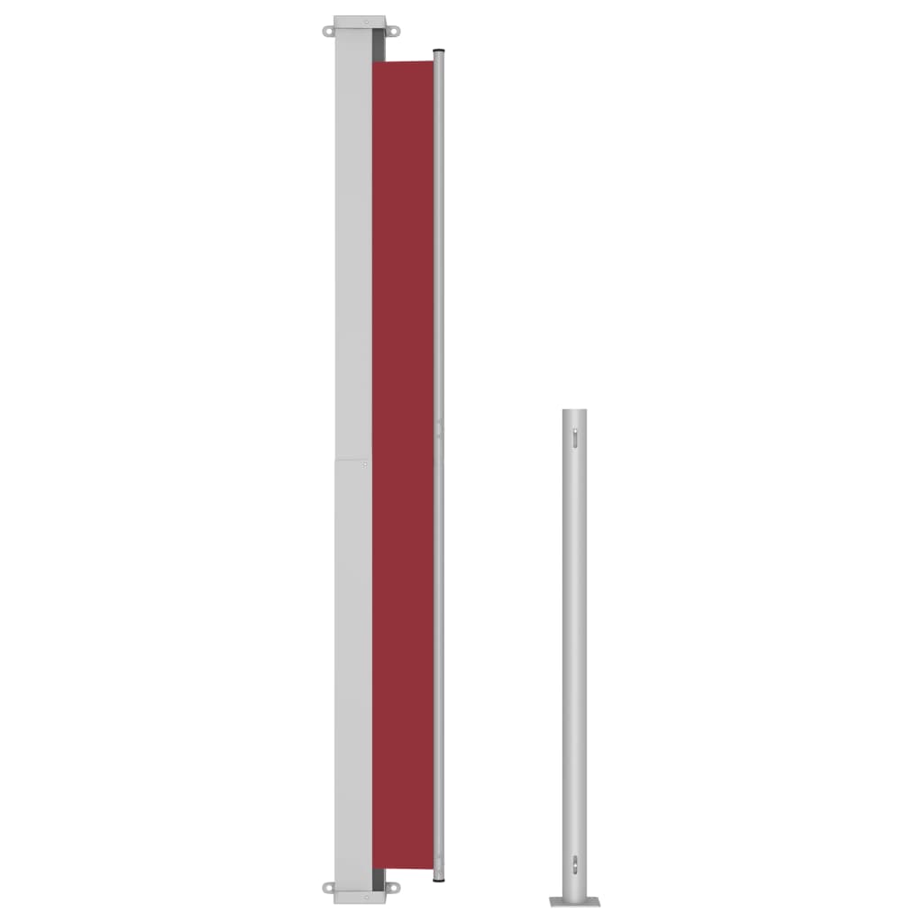 vidaXL Toldo lateral retráctil para patio rojo 200x500 cm