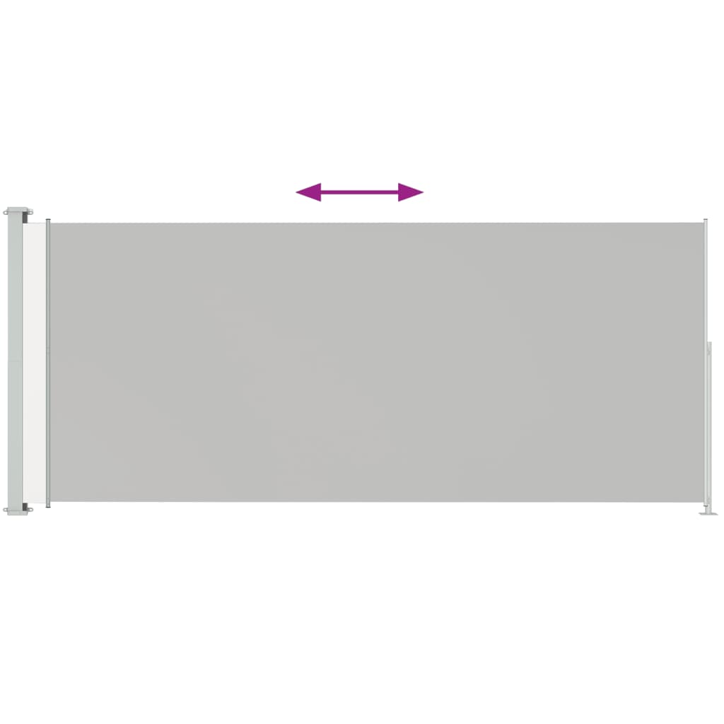 vidaXL Toldo lateral retráctil para patio crema 220x500 cm