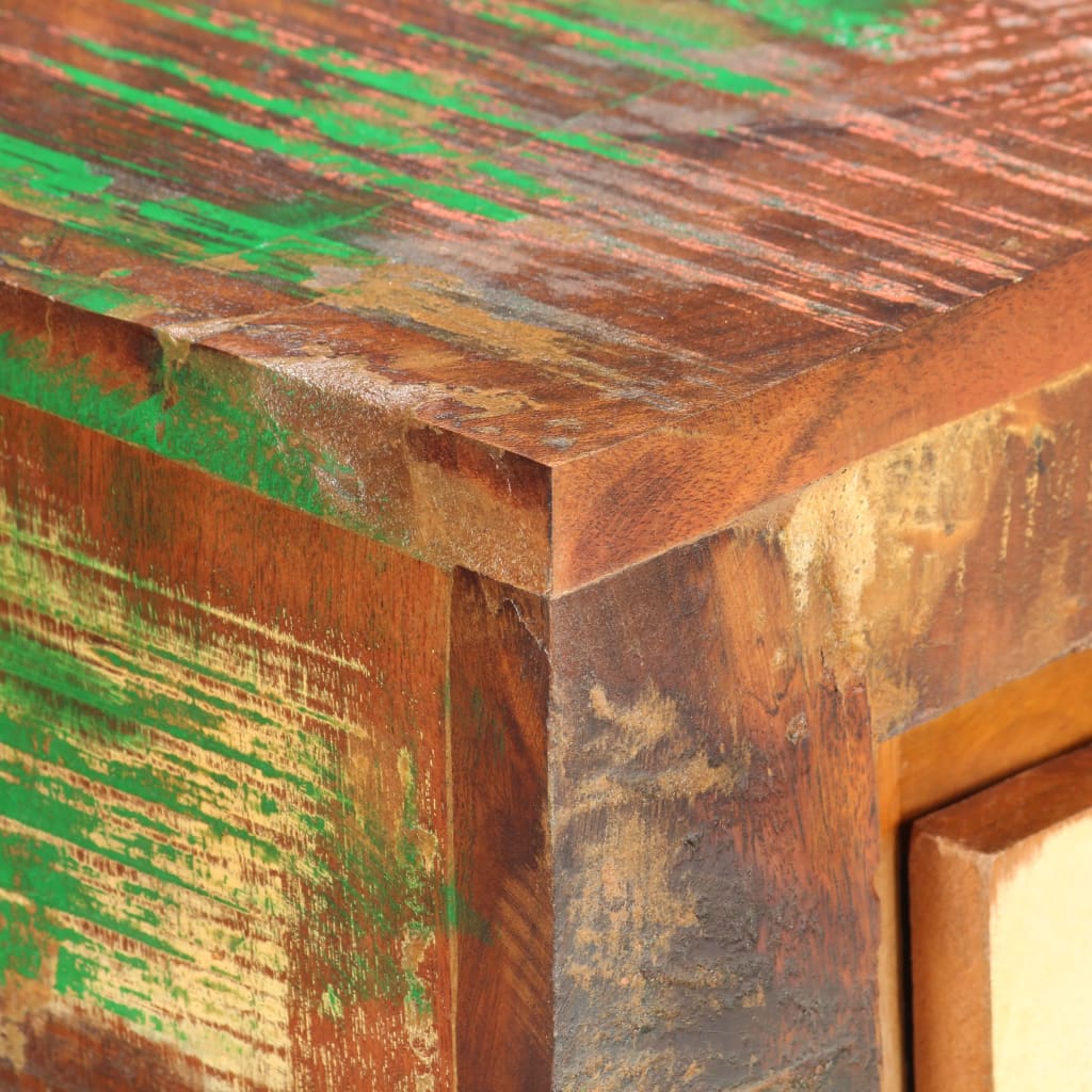 vidaXL Cajonera de madera maciza reciclada 118x33x75 cm