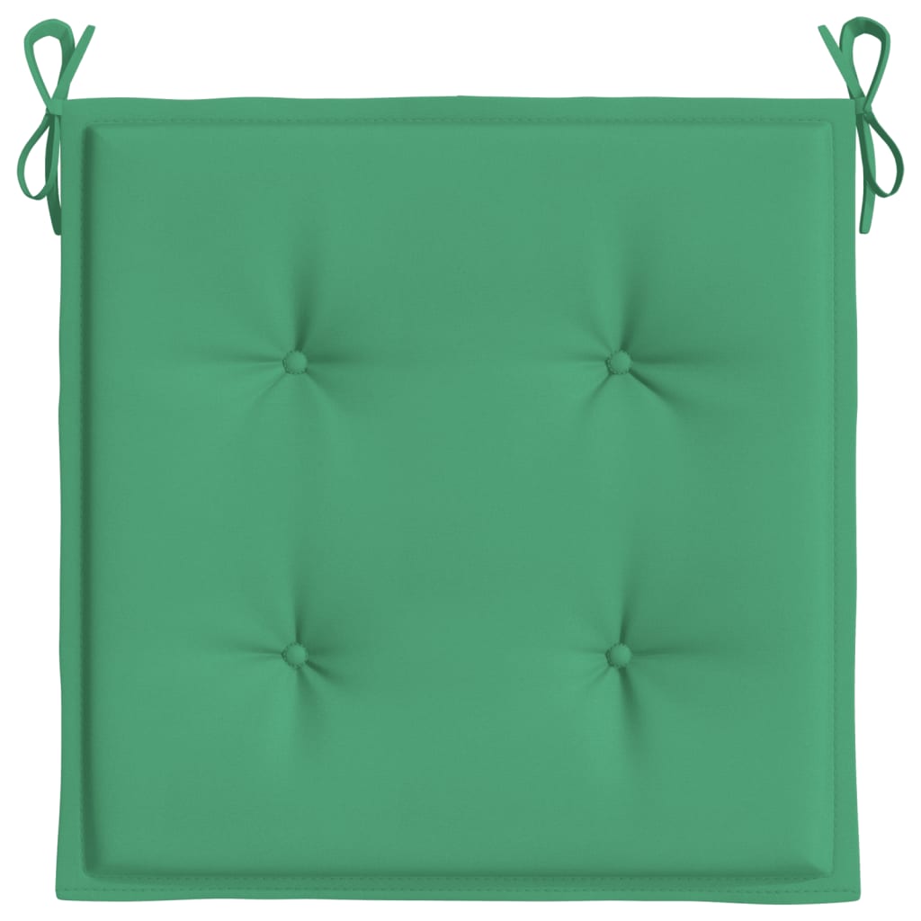 vidaXL Cojines de silla de jardín 6 uds tela Oxford verde 40x40x3 cm