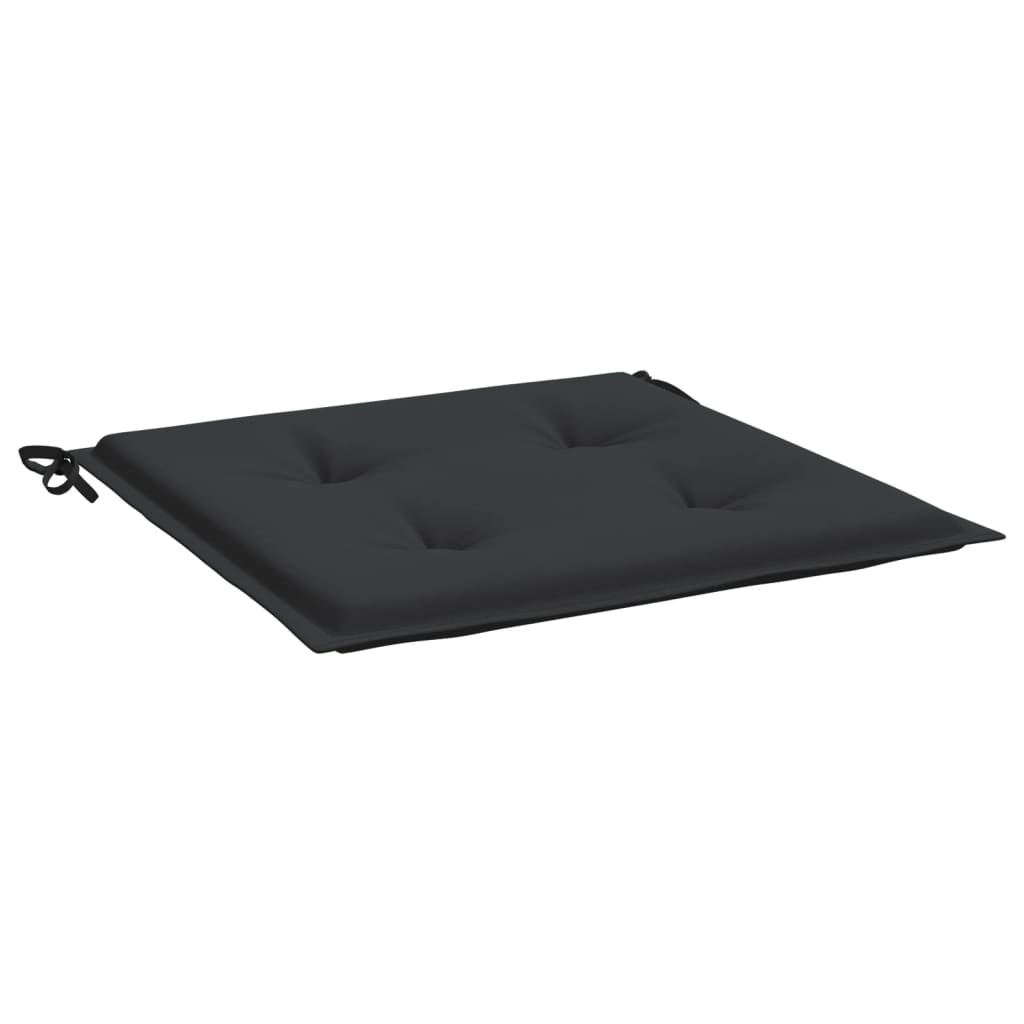 vidaXL Cojines de silla de jardín 2 uds tela Oxford negro 40x40x3 cm