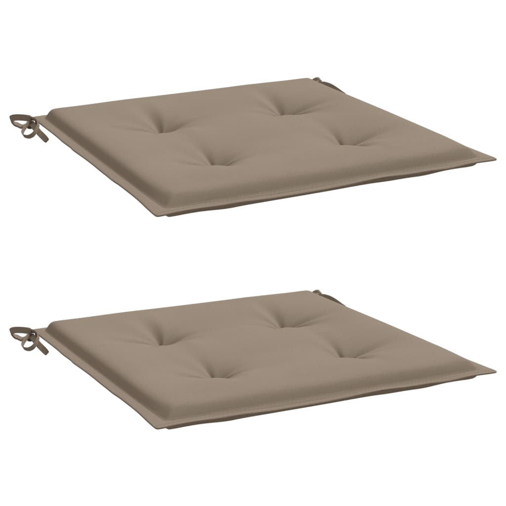 vidaXL Cojines de silla de jardín 2 uds tela Oxford taupé 40x40x3 cm