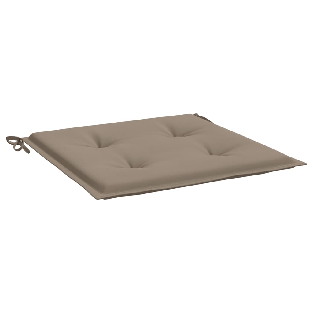 vidaXL Cojines de silla de jardín 2 uds tela Oxford taupé 40x40x3 cm