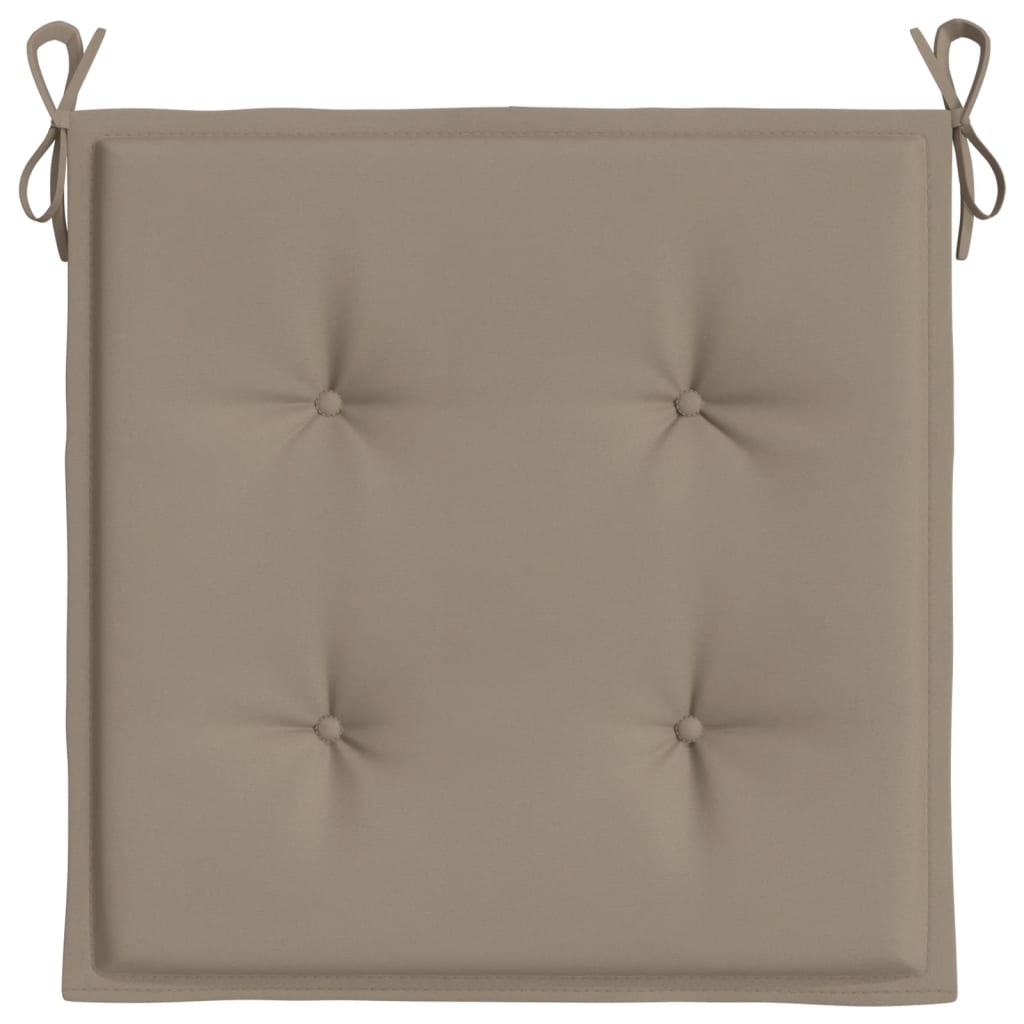 vidaXL Cojines de silla de jardín 2 uds tela Oxford taupé 40x40x3 cm