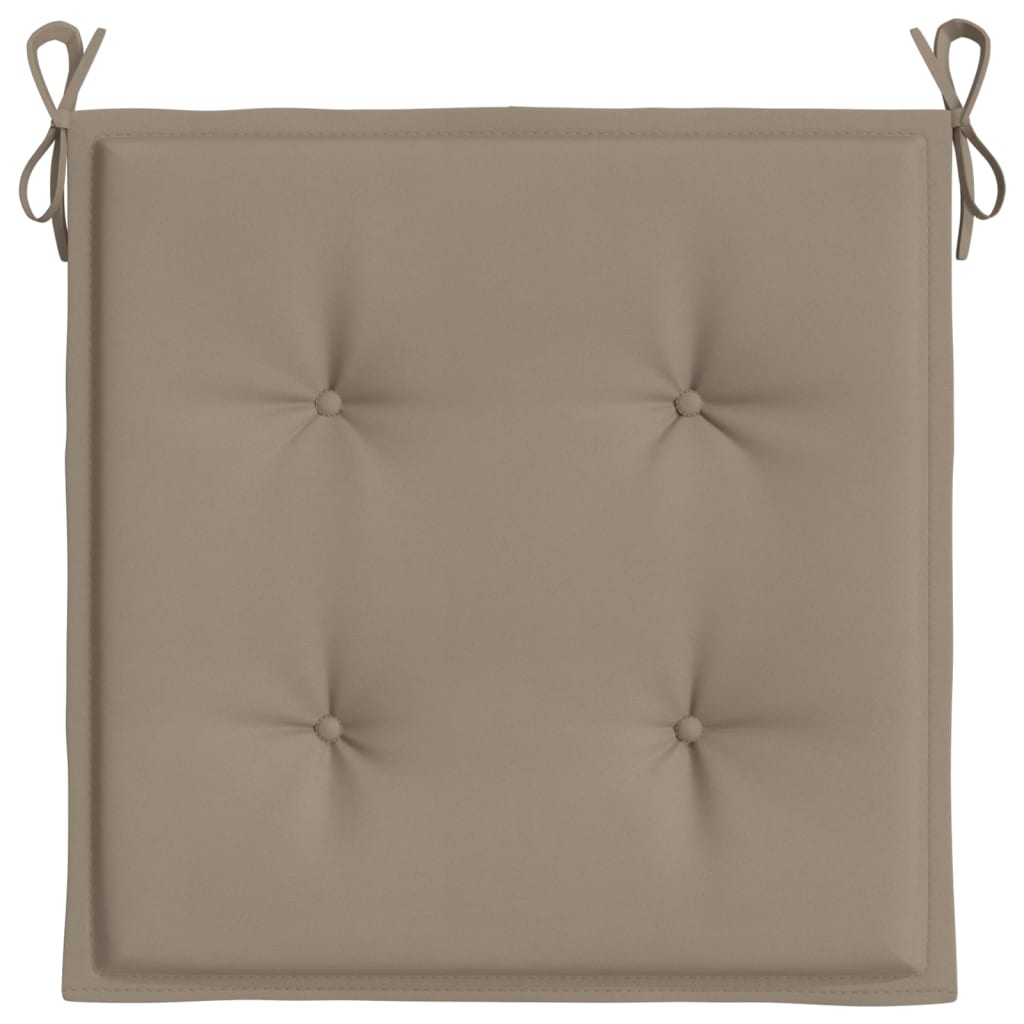 vidaXL Cojines de silla de jardín 6 uds tela Oxford taupé 40x40x3 cm