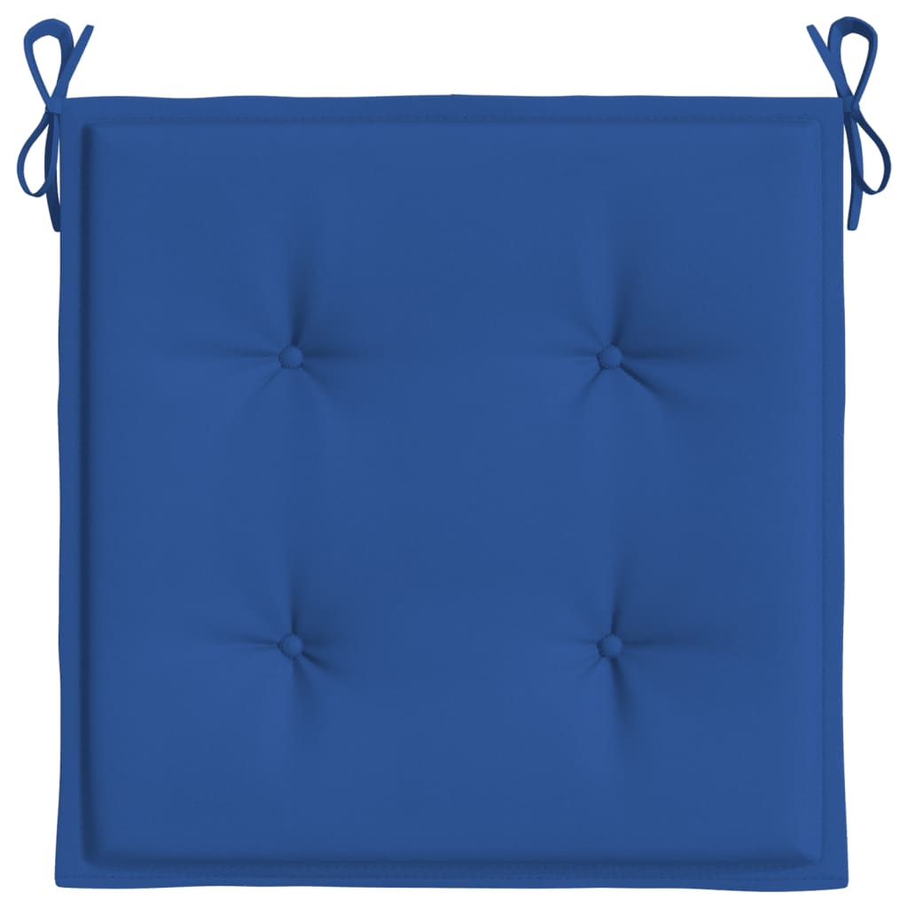 vidaXL Cojines de silla de jardín 2 uds tela Oxford azul 40x40x3 cm