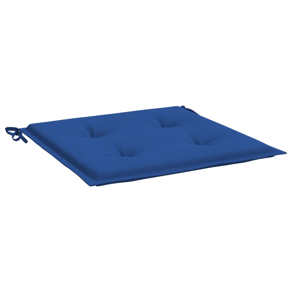 vidaXL Cojines de silla de jardín 4 uds tela azul 40x40x3 cm