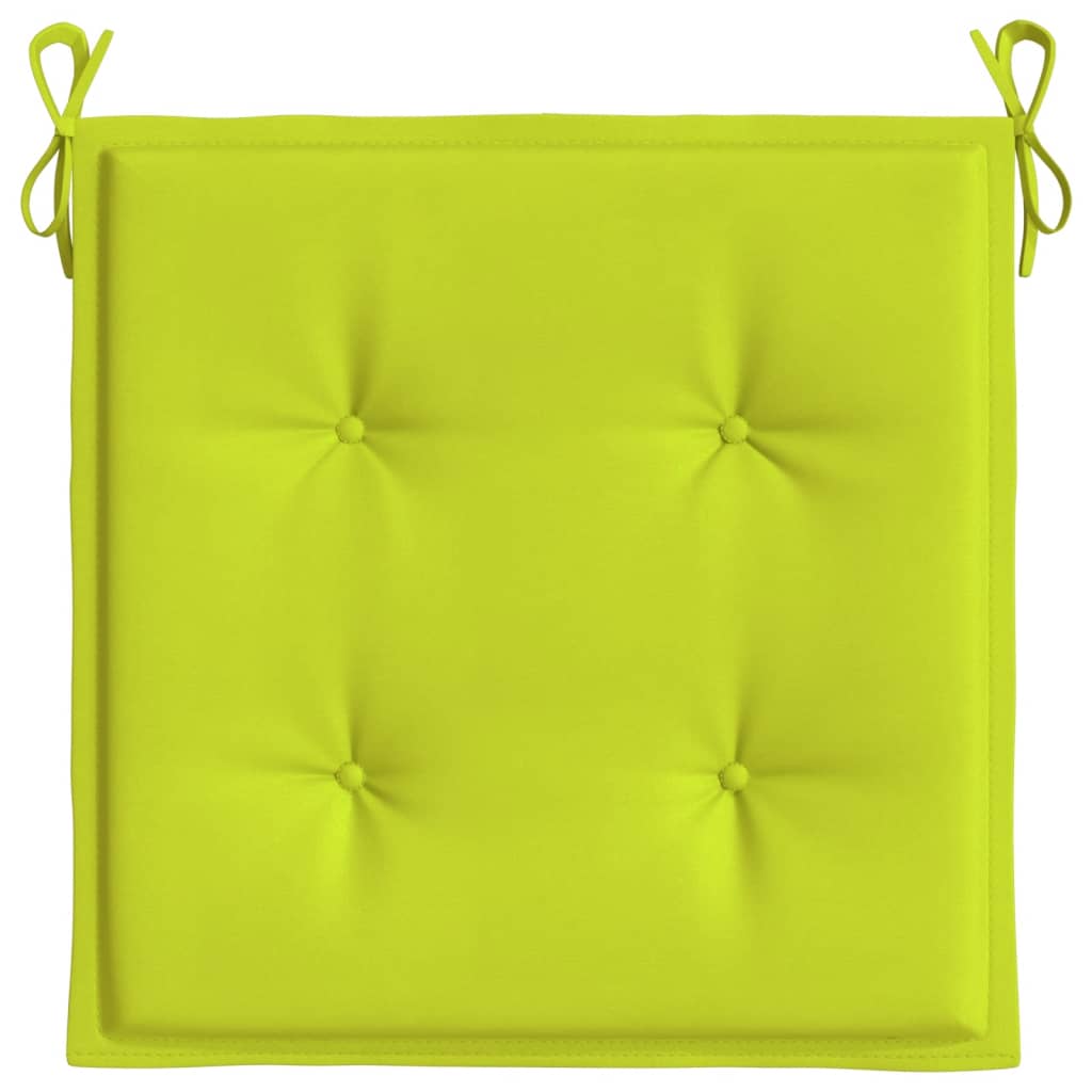 vidaXL Cojines de silla de jardín 4 uds tela Oxford verde 40x40x3 cm