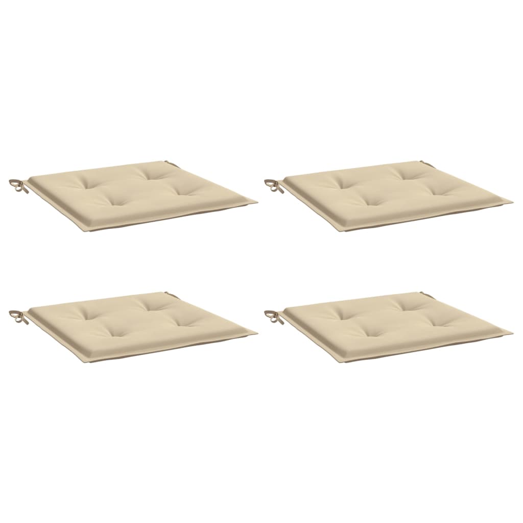 vidaXL Cojines de silla de jardín 4 uds tela Oxford beige 50x50x3 cm