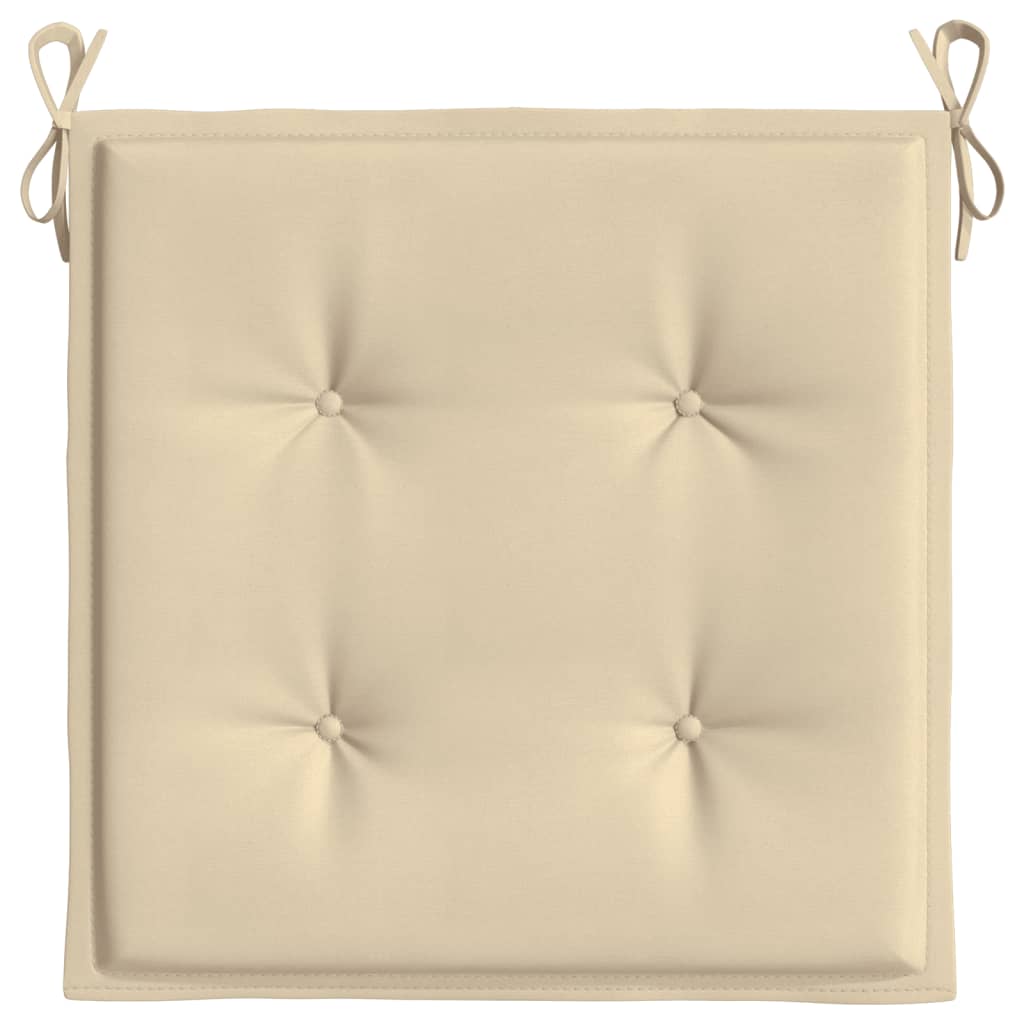 vidaXL Cojines de silla de jardín 4 uds tela Oxford beige 50x50x3 cm