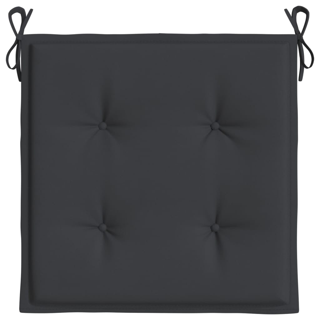 vidaXL Cojines de silla de jardín 4 uds tela Oxford negro 50x50x3 cm