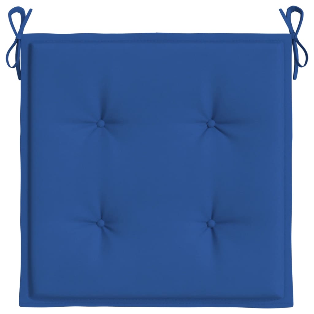 vidaXL Cojines de silla de jardín 2 uds tela Oxford azul 50x50x3 cm